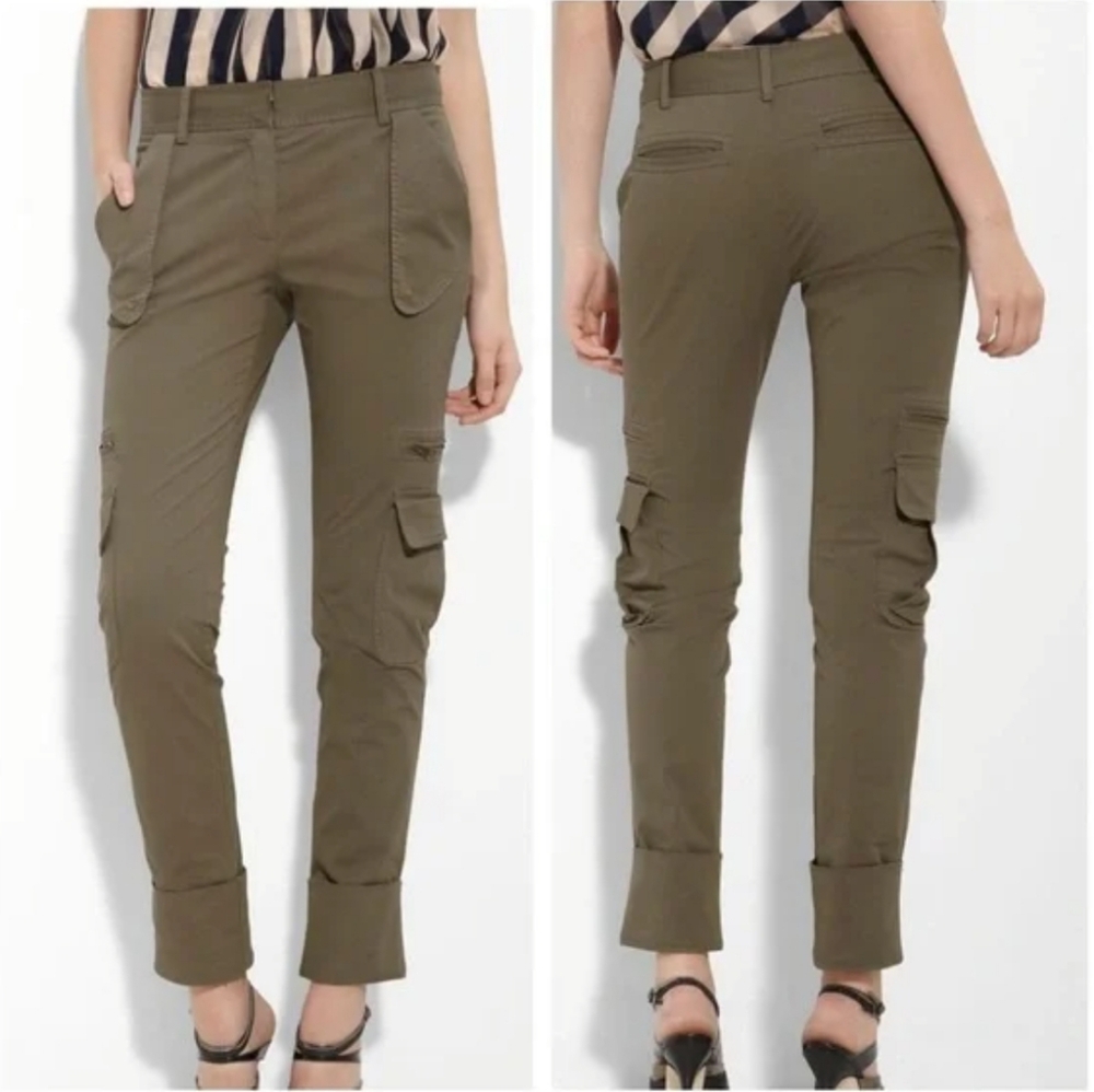 Diane Von Furstenberg Georgie Cargo Pants Army Green